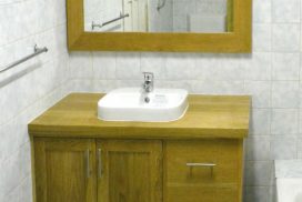 Custom made timber vanity with dovetails draws and construction. Book matched doors. Custom made joinery and cabinet making.